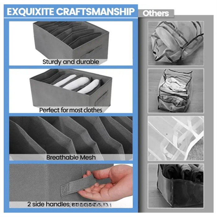 Buy Wardrobe Storage Organiser for Jeans, Foldable Fabric Wardrobe